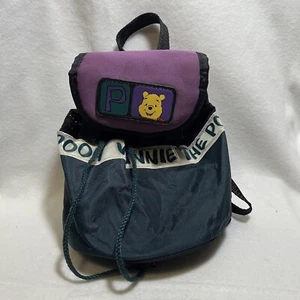 Vintage Disney Pooh Bucket Bag Mini Backpack Drawstring Pooh Festival 90s - Picture 1 of 13