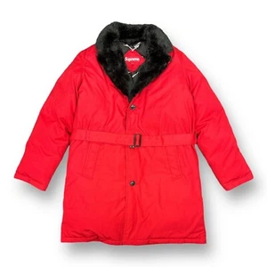 Supreme 14AW Down Trench Coat Supreme Down Coat Color Red Size L Men's USED - Picture 1 of 4