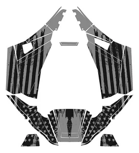 2015+ Arctic Cat Wildcat Sport Trail Design Flag Decal Graphic Kit Wraps UTV - Foto 1 di 1