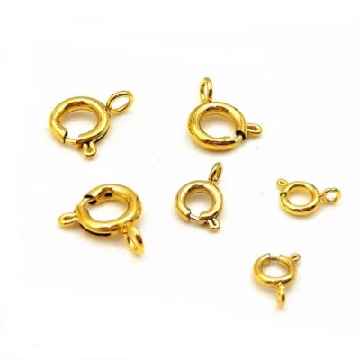 10Pcs Gold 316L Steel Slingshot Spring Blister Buckle DIY Jewelry Accessories - Image 1 of 4