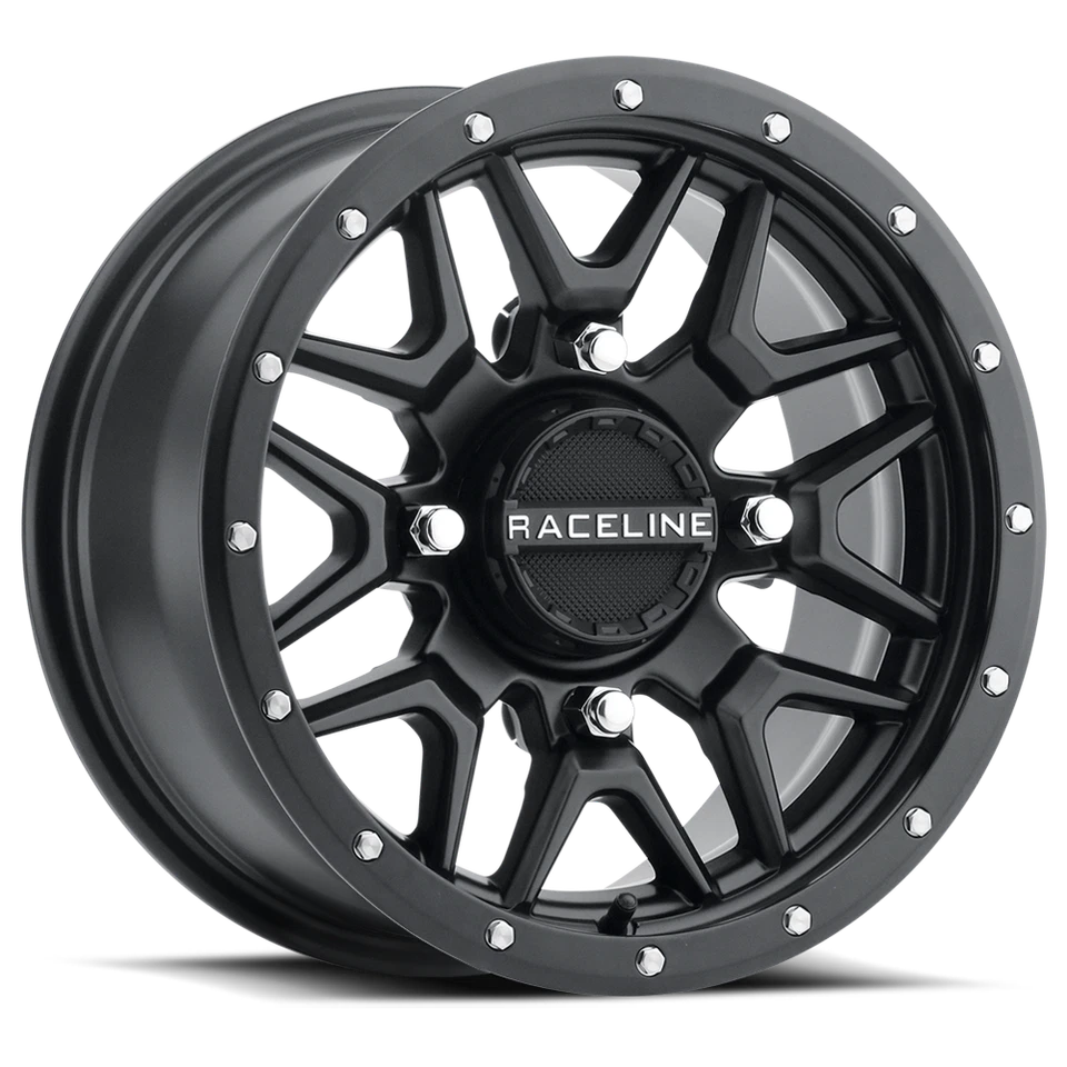 RACELINE 2018 Maverick X3 900 HO Can-Am KRANK WHEEL 15X7 4/137 5+2 (+10MM) BLACK - Image 1 of 1