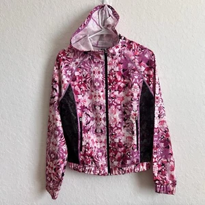 Champion Lightweight Zip Track Jacket Hood Floral Pink Women's Jacket XS - Picture 1 of 5