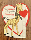 Vintage Hallmark Valentine Giraffe Card Long-Ing To Be Your Valentine