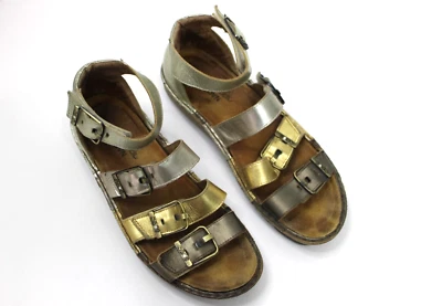Sandálias sapatos femininos Naot Begonia tamanho 39 fivelas de couro anabela gladiador - Imagem 1 de 4