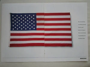12/1990 PUB BOEING US AMERICAN FLAG FLAG FLAGGE STAR SPANGLED BANNER ORIGINAL ANZEIGE - Bild 1 von 1