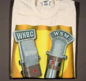 Camiseta de algodón diseño único - micrófonos RCA 44 y RCA 77 - WSM/AMARILLO WNBC - Imagen 1 de 4