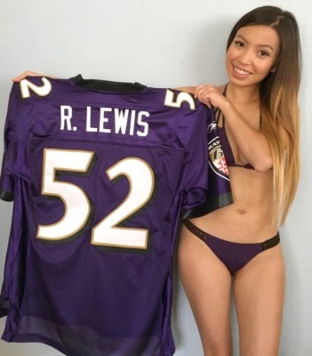 Camiseta Ray Lewis Baltimore Ravens auténtica Reebok triple cosida púrpura 52 NUEVA Foto 1 de 3