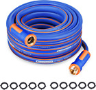 Garden Hose With Swivel Handle, 25 Ft X 5/8 In Flexible 72% Rubber Content Water
