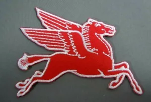 MOBIL PEGASUS Embroidered Iron-On Uniform-Jacket Patch 3.5" RF - Picture 1 of 2