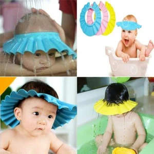 2 Adjustable Baby Shower Cap For Kids, Shampoo Bath Wash Hair Shield, Child safe - Picture 1 of 14