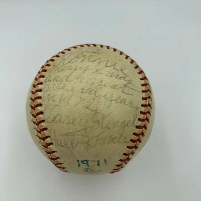 Casey Stengel Single Signed National League Baseball "Merry Xmas" With JSA COA - Image 1 of 4