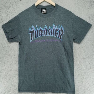 Thrasher Skate or Die T-Shirt Boys Small Black Round Neck Short Sleeve Logo - Picture 1 of 12