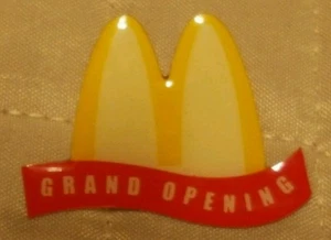 RONALD MCDONALD'S PIN GRAND OPENING HAT LABEL PIN - Picture 1 of 2