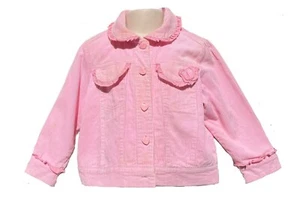 Ebobe Girls Pink Vintage Long Sleeve Spring Fall Wind Jacket Age 3/4 - Picture 1 of 3