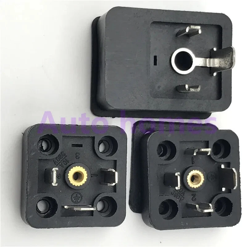 10 Pcs/lot 3-plug 4-plug Solenoid Valve Plug Socket Connector Box Square Base  - Image 1 of 4