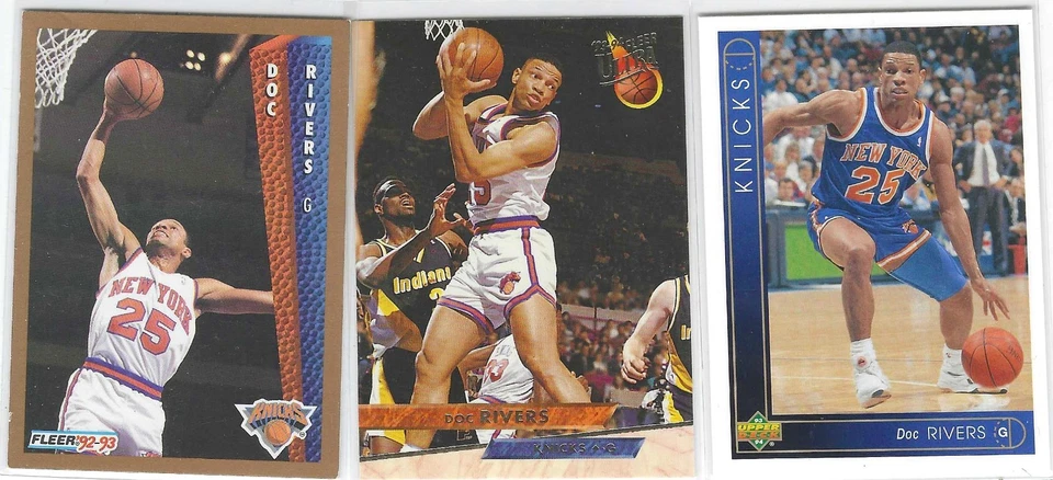 Glenn Doc Rivers 3 张卡套装! 2 Fleer 1 Upper Deck纽约尼克斯 — 第 1/1 张图片