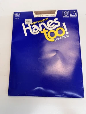 Pantimedias Hanes Too 1984 vintage laterales C-D poco color Foto 1 de 4