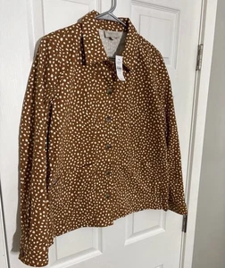 Loft Blazer Jacke mit Knopfleiste. Größe S. Animal Print/Tupfen. NEU MIT ETIKETT - Bild 1 von 10