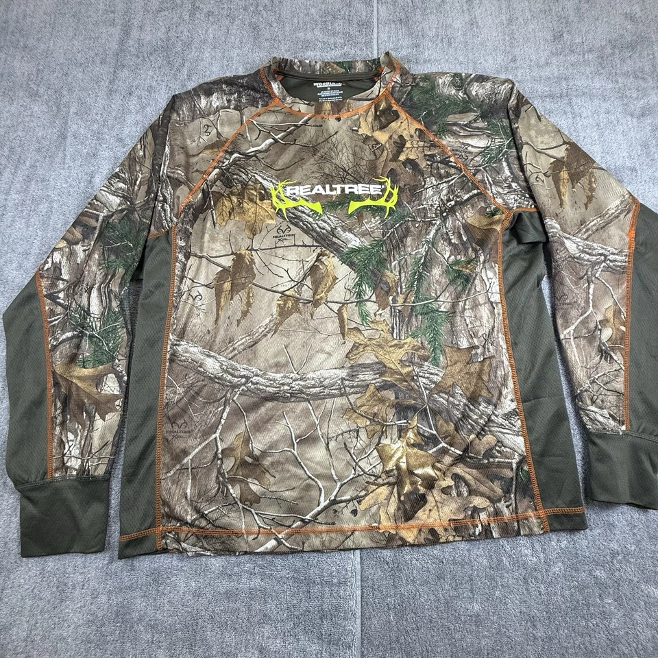 Camisa Realtree Para Hombres XL Marrón Camuflaje AP HD Camuflaje Caza Manga Larga Cuello Redondo Foto 1 de 4