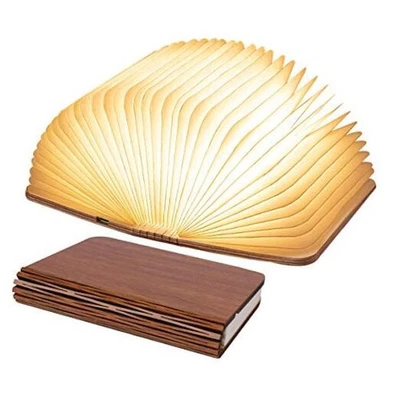  Lámpara Libro Plegable 8 Colores, Versión Actualizada Escritorio Portátil Grande Madera Roja Foto 1 de 4