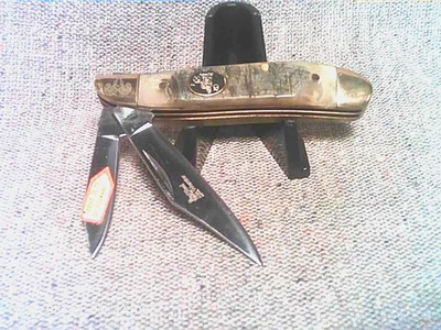 Classic Pocket Knife Peanut Ram's Horn Handles Steel Warrior, SW-107RH, 2-7/8" - Image 1 of 4