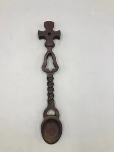 Vintage Welsh Love Spoon Hand Carved Wood, Traditional, Symbolic - Picture 1 of 4