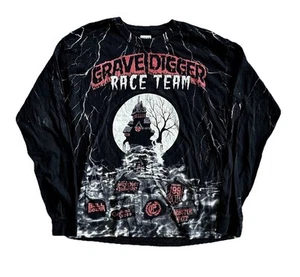 Camiseta vintage Grave Digger Race Team manga larga Lightning - Imagen 1 de 3