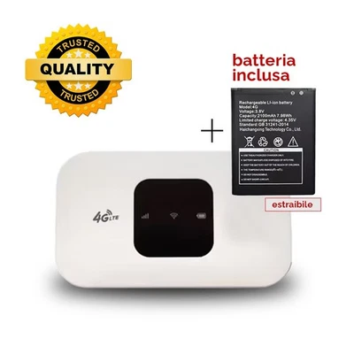 Modem 4G+ LTE WiFi Wireless con Slot SIM ROUTER Portatile Batteria Estraibile - Immagine 1 di 3