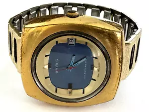 Benrus Electronic HB13 Herren Armbanduhr goldfarben 6011 Swiss 4022 Datum läuft - Bild 1 von 18