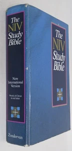 NIV Study Bible Hardcover 1985 RED LETTER Words of Christ Zondervan Hardback - Picture 1 of 16