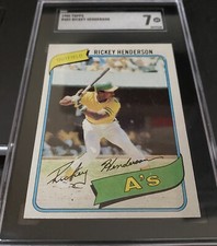 1980 Topps Rickey Henderson RC #482 SGC 7 “NM”Oakland A’s HOF BEAUTY SUPERSTAR