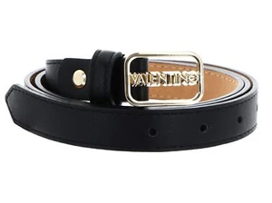 VALENTINO Around Plaque Buckle Belt W105 Gürtel Nero / Oro schwarz Neu - Bild 1 von 2