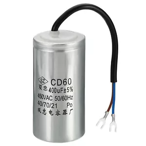 400uF 450VAC 2 Wires 5% Tolerance 50/60Hz CD60 Run Capacitor - Picture 1 of 5