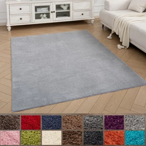 Teppich Einfarbig Flauschiger Kurzflor Shaggy Flokati Wohnzimmerteppich Zimmer - Bild 1 von 15