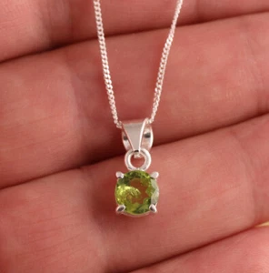 Astounding Peridot Topaz Gemstone 925 Sterling Silver Handmade Pendant S-39 - Picture 1 of 5