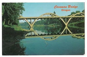 CAVEMAN BRIDGE ROGUE RIVER Grants Pass Second One Added OREGON Postcard OR - Picture 1 of 2