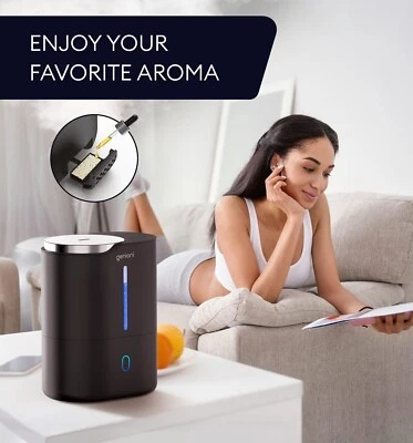 GENIANI Ultrasonic Cool Mist Humidifier for Bedroom Home, 4L BLACKEssential Oil - Image 1 of 4