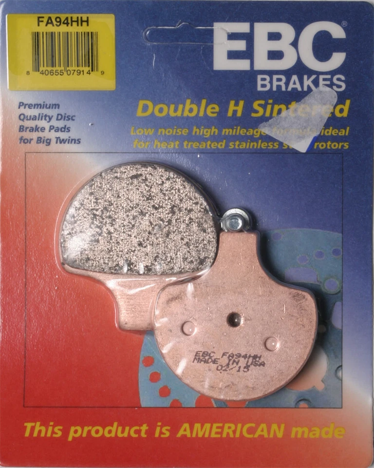 EBC Front Double-H Sintered Brake Pads Harley Davidson 84-99 FXD XL FLT FA94HH - Image 1 of 1