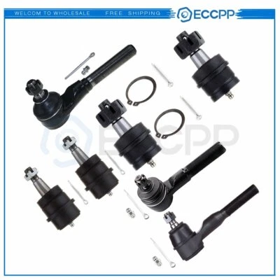 Kit de rótula de varilla de amarre delantera de 7 piezas para Jeep Wrangler TJ 1991-2003 2004 2005 2006 Foto 1 de 4
