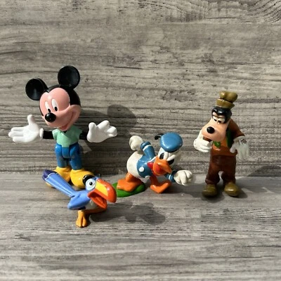 Lote 4 Figuras PVC Disney Playa Goofy Zazu Mickey Donald Duck Juguetes De Colección Foto 1 de 4