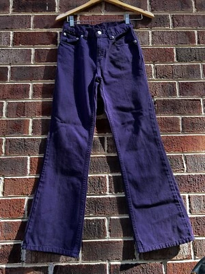 Vintage Levi's 517 Red Tab Jeans Youth Size 14 Purple Denim 90s USA - Image 1 of 4
