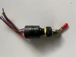 Mercury Quicksilver 4 Pos. Ignition Switch 7 Wire, Great Quality Moisture Cover - Imagen 1 de 5