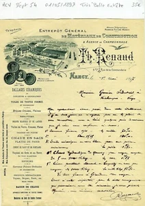 Dépt 54 - Nancy 5 Rue de la Commanderie - Belle Entête Secteur Construction 1897 - Imagen 1 de 1