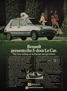 Oldtimer Printanzeige Renault 1981 präsentiert das 5-Türer Le Car Bestseller Auto Europa - Bild 1 von 2