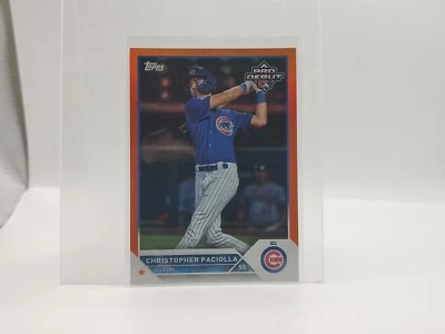 2023 Topps Pro Debut Christopher Paciolla #PD-195 Orange FOIL  /25 - Image 1 of 3