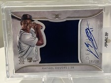 2018 Topps Definitive Rafael Devers Autographed Jumbo Relic 16/30 ARC-RD Red Sox
