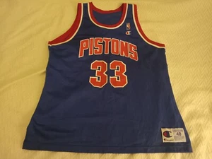 Vintage Detroit Pistons Grant Hill 33 NBA Champion Jersey Size 48 - Picture 1 of 6