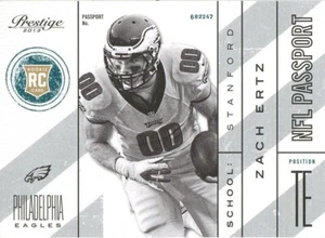 NFL-PASSPORT Zach Ertz INSERT-RC COMMANDERS EAGLES Stanford CARDINAL - Imagen 1 de 1