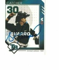 DIONER NAVARRO SIGNED IP LIMITED EDITION #169 (DAV) TAMPA BAY DEVIL RAYS AUTO