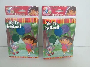 DORA THE EXPLORER INVITATIONS & THANK YOU CARDS - LOT OF 2 PACKAGES - Bild 1 von 3